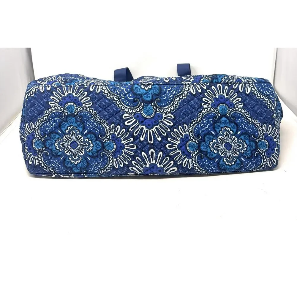 Vera Bradley Blue Maritime Medallion Dual Compartment Travel Laptop Carry-On Bag